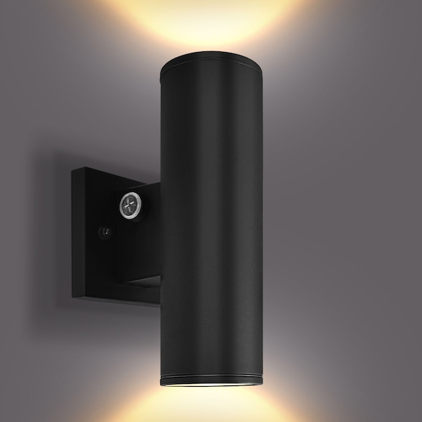Luxrite Dusk to Dawn LED Outdoor Wall Lights 10in up/Up and Down Light 3CCT 3000K-5000K 12/15/18W IP65 ETL LR40336-1PK - main